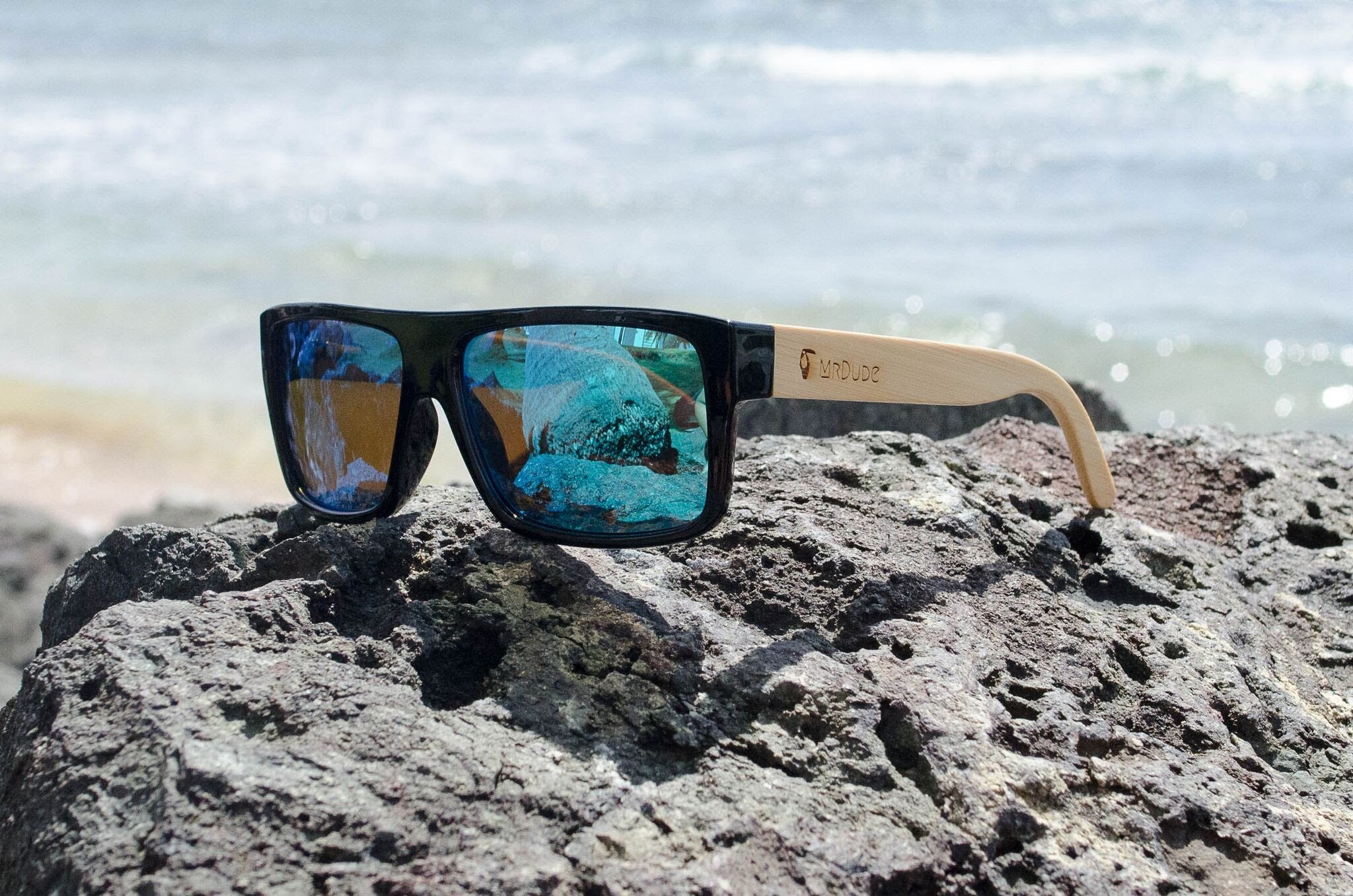 Blue "Square" Polarized Eco-Friendly Sunglasses
