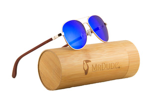 Blue "Aviator" Polarized Sunglasses