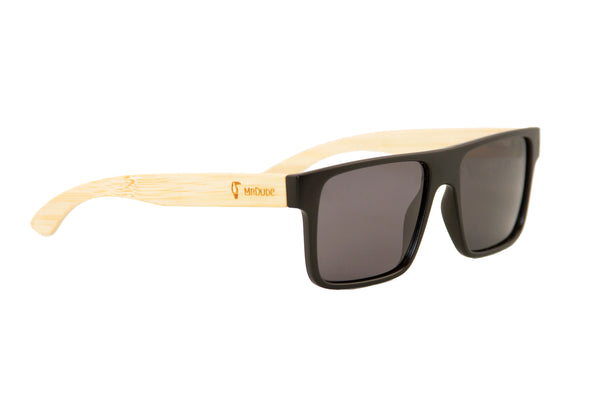 Sunglasses- Square Ebony Wood with Blue Mirrored Polarized Lenses, GOWOOD -  SRQ Care Pharmacy